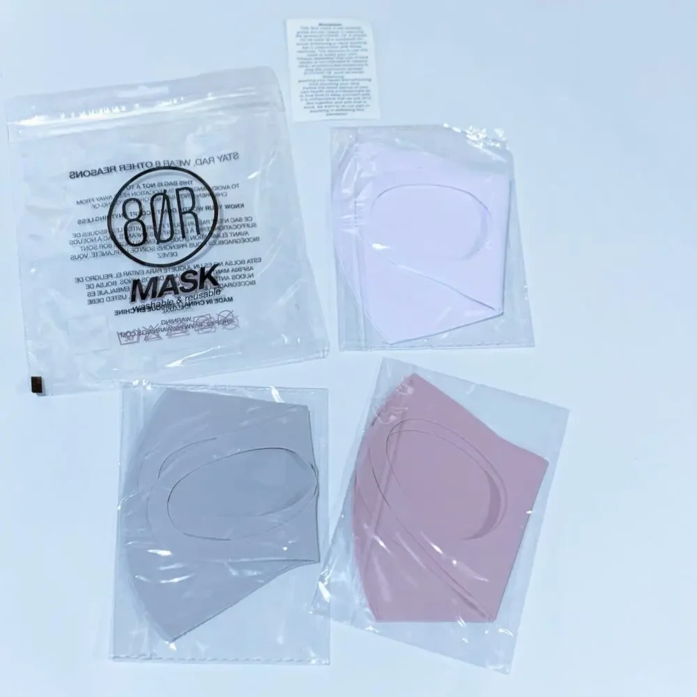 New 8 Other Reasons Resusable Face Masks Trio in Grey, Lilac, Mauve Set of 3